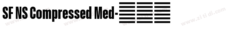 SF NS Compressed Med字体转换 SF NS Compressed Med字体转换